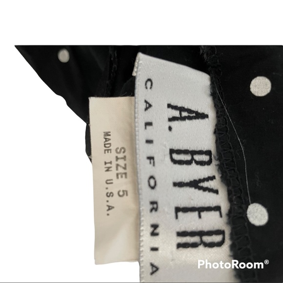 A. Byer Polka Dot Black Pants Women - Picture 6 of 6